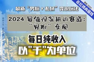 【私域流量最值钱】把“男粉”流量打到手,你便有无数种方法可以轻松变现,每日纯收入以“千”为单位-成可创学网
