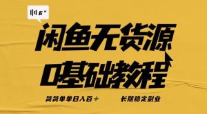 独家闲鱼无货源详细玩法，简简单单日八百+，长期稳定副业【揭秘】-成可创学网