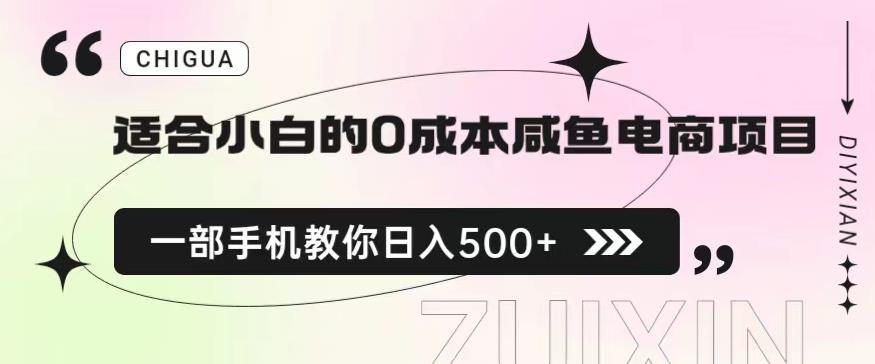 适合小白的0成本闲鱼电商项目，一部手机，教你如何日入500+的保姆级教程【揭秘】-成可创学网