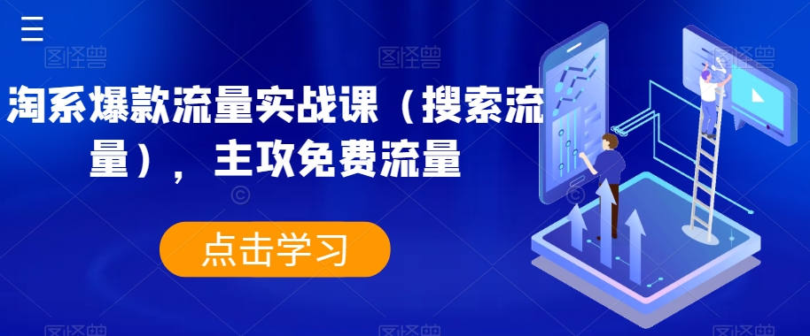 淘系爆款流量实战课（搜索流量），主攻免费流量-成可创学网