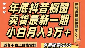外面收费6890元年底抖音橱窗卖货最新一期,小白月入3万,适合小白上班族宝妈【揭秘】-成可创学网
