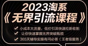 2023淘系无界引流实操课程，​小成本大流量，低价引流快速拉新收割，让你快速掌握无界突破瓶颈-成可创学网