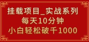 挂载项目，小白轻松破1000，每天10分钟，实战系列保姆级教程【揭秘】-成可创学网