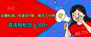 玩爆私域，和爱豆P图，每天几分钟 轻松日入300+【揭秘】-成可创学网