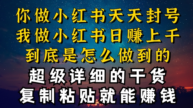 都知道小红书能引流私域变现，可为什么我能一天引流几十人变现上千，但你却频频封号违规被限流【揭秘】-成可创学网