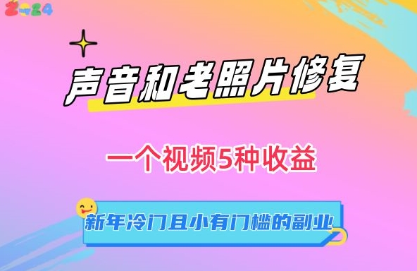 卖声音和老照片修复服务-成可创学网