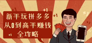 精品课程:新手玩拼多多从0到高手赚钱全攻略【完结】-成可创学网