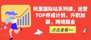 阿里国际站系列课,运营TOP养成计划,升职加薪,跨境掘金-成可创学网