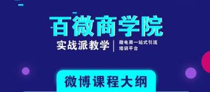 百微商学院:微博SEO实战引流玩法 快速实现被动获客-成可创学网