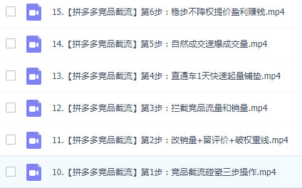 图片[2]-拼多多截流，竞品玩法，小白也能无需成本精准截取竞争对手的流量（共15节课）-成可创学网