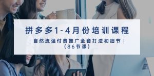 拼多多1-4月份集训营,自然流强付费推广全套系统课程,细节满满,干货十足(86节课)-成可创学网