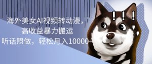 海外美女AI视频转动漫,只需搬运即可,收益超高!有执行力就行-成可创学网