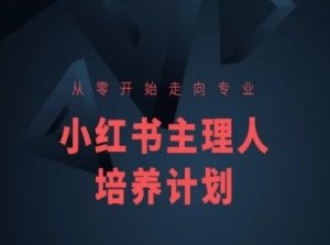 小红书课程简化版，从零开始走向专业，小红书主理人培养计划-成可创学网