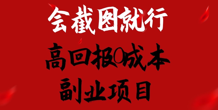 会截图就行，高回报0成本副业项目，卖离婚模板一天1.5k+【揭秘】-成可创学网
