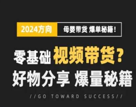 短视频母婴赛道实操流量训练营，零基础视频带货，好物分享，爆量秘籍-成可创学网