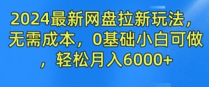 2024最新网盘拉新玩法,无需成本,0基础小白可做,轻松月入6000+【揭秘】-成可创学网