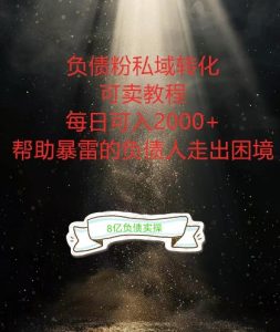 负债粉掘金计划,帮助负债者解决问题,债务规划,债务重组,最好的变现方式【揭秘】-成可创学网