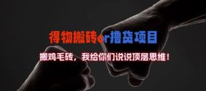 得物搬砖撸货项目?掰下数据,我给你们说说顶层思维【揭秘】-成可创学网