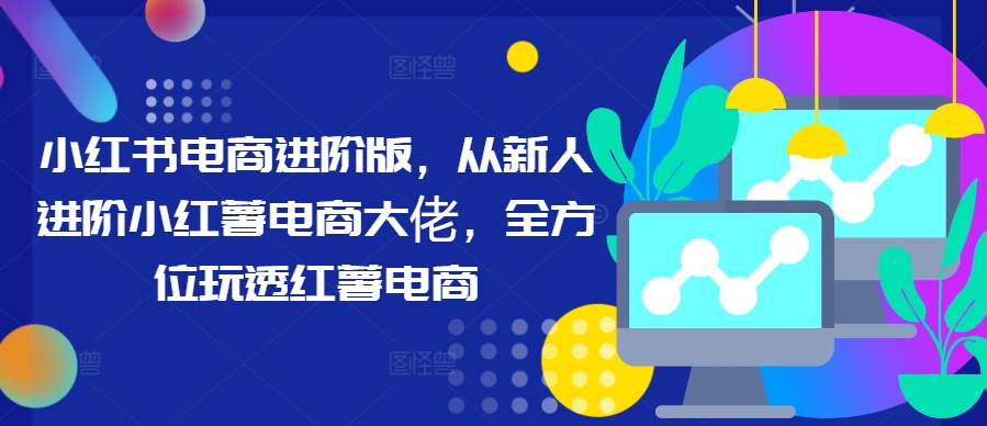 小红书电商进阶版，从新人进阶小红薯电商大佬，全方位玩透红薯电商-成可创学网