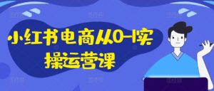 小红书电商从0-1实操运营课，小红书手机实操小红书/IP和私域课/小红书电商电脑实操板块等-成可创学网