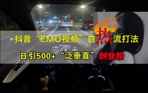 抖音EMO视频自热打法,日引500+“泛垂直”创业粉-成可创学网