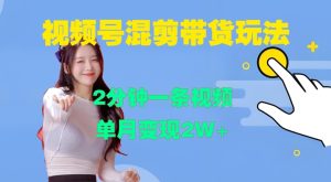 视频号混剪玩法,2分钟一条视频,单月变现2W+【揭秘】-成可创学网