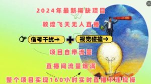 2024年最新稀缺项目敦煌飞天无人直播,项目自带流量,流量爆满,实现160小时实时直播不违规操-成可创学网