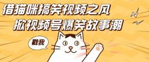 借猫咪搞笑视频之风,掀视频号爆笑故事潮,轻松日入四位数,无门槛快速入门!-成可创学网