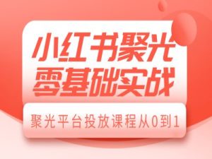 小红书聚光零基础实战，聚光平台投放课程从0到1-成可创学网