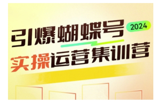 引爆蝴蝶号实操运营，助力你深度掌握蝴蝶号运营，实现高效实操，开启流量变现之路-成可创学网