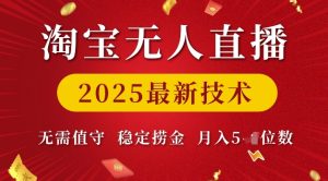 淘宝无人直播2025最新技术 无需值守，稳定捞金，月入5位数【揭秘】-成可创学网