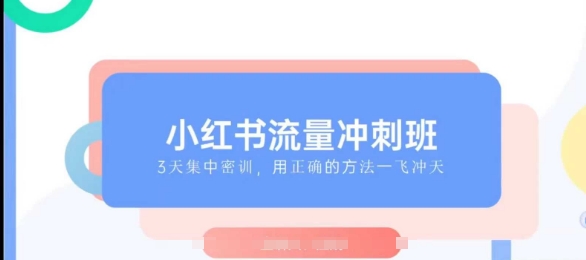 小红书流量冲刺班2025，最懂小红书的女人，快速教你2025年入局小红书-成可创学网