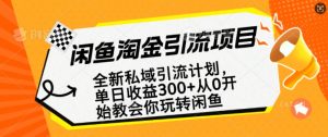 闲鱼淘金私域引流计划,从0开始玩转闲鱼,副业也可以挣到全职的工资-成可创学网