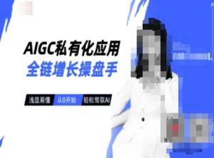 AIGC私有化应用全链增长操盘手,浅显易懂,从0开始轻松,驾驭AI-成可创学网