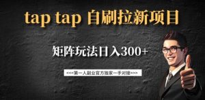 taptap拉新自刷项目,一个新用户14元,矩阵玩法日入300+-成可创学网
