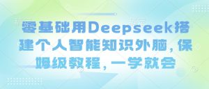零基础用Deepseek搭建个人智能知识外脑，保姆级教程，一学就会-成可创学网