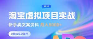 淘宝虚拟项目垂直玩法,新手卖文案资料,月入5k+-成可创学网