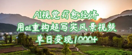 AI视觉疗愈经济：用ai重构超写实风景视频，单日变现多张-成可创学网