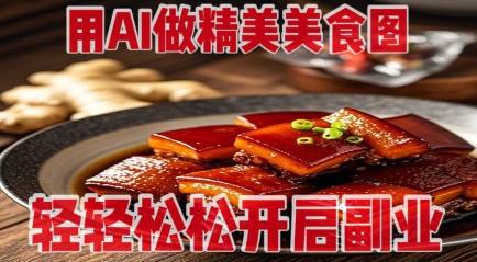 用AI做精美美食图，无需专业设备拍摄，轻轻松松开启副业-成可创学网