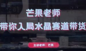 芒果老师·带你入局水晶赛道带货，助你开启水晶直播带货事业-成可创学网