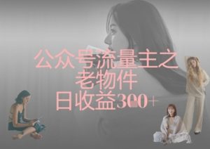 公众号流量主之老物件日收益300+-成可创学网
