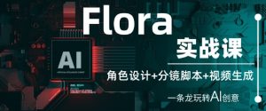 Flora实战课:角色设计+分镜脚本+视频生成,一条龙玩转AI创意-成可创学网