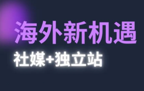 2025出海新机遇(社媒+独立站)，海外新机遇，实现独立站的高效运营与出海-成可创学网
