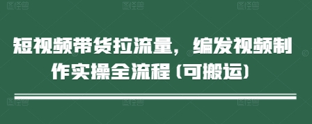 短视频带货拉流量，编发视频制作实操全流程(可搬运)-成可创学网