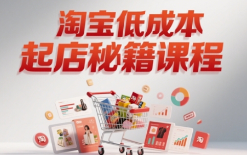 淘宝低成本起店系统课，助你快速起店，实现弯道超车-成可创学网