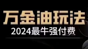 2024最牛强付费，万金油强付费玩法，干货满满，全程实操起飞（更新25年04月）-成可创学网
