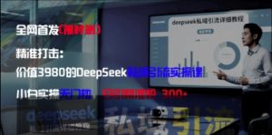 精准打击：价值3980的DeepSeek私域引流实操课，小白实操无门槛，日引精准粉300+-成可创学网